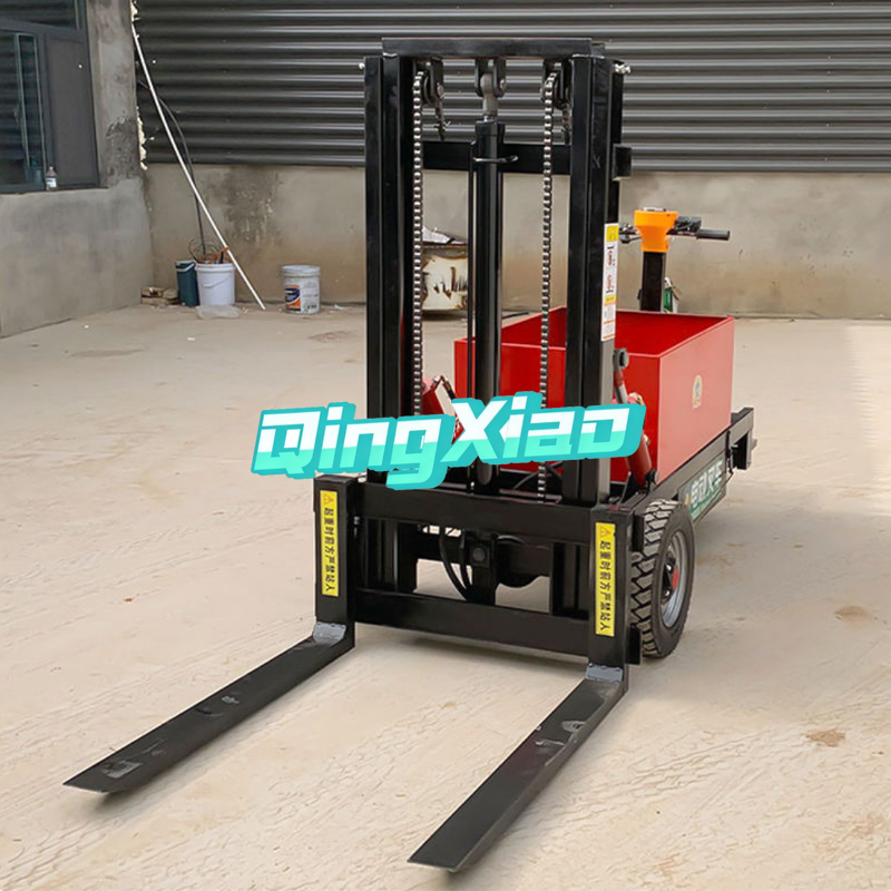 Electric Forklift - Portable Mini Semi-Electric Forklift Small Self-Load
