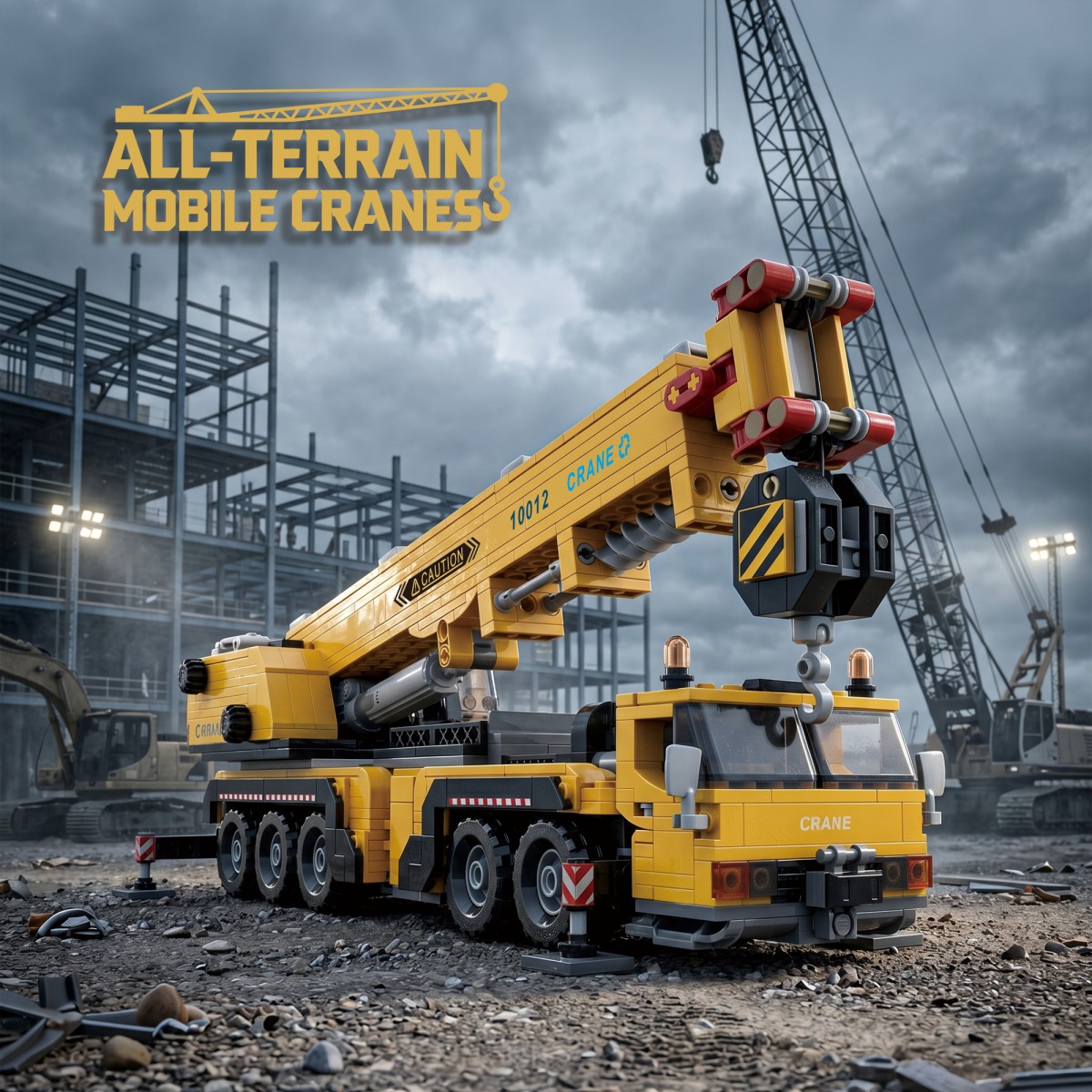 Heavy Equipment Lego - 989PCS All Terrain Mobile Crane Building