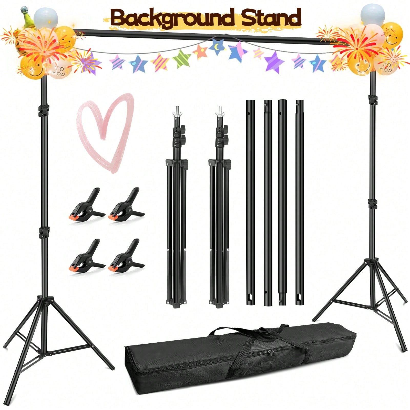 Backdrop Stand Professional He - Heavy Equipment Video ulasan dan harga