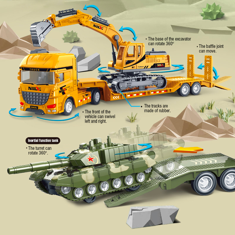 Semi-Carrier Container Truck D - Heavy Equipment Excavator ulasan dan harga