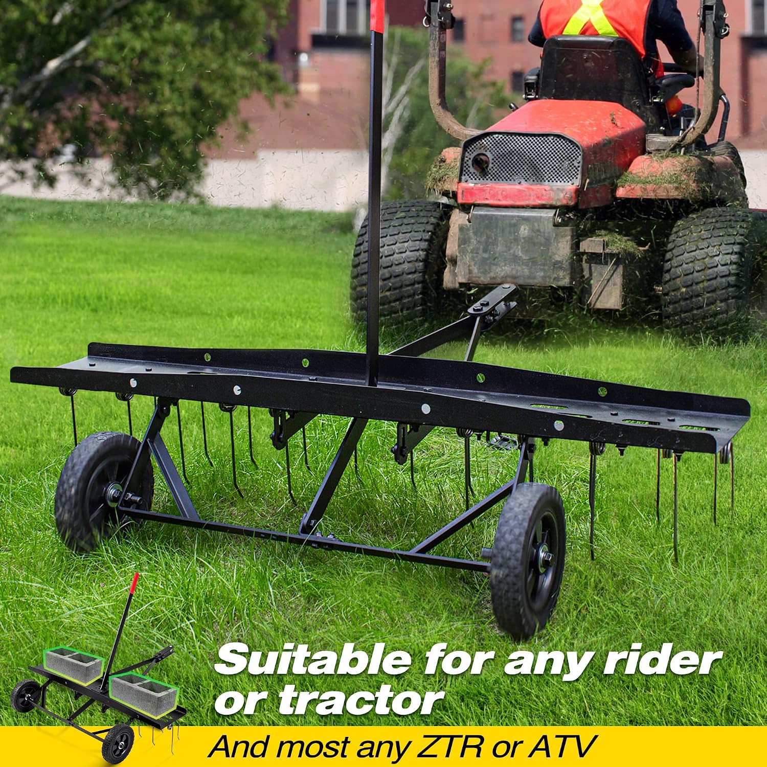 Tow Behind Lawn Dethatcher Rak - Tools Heavy Equipment ulasan dan harga