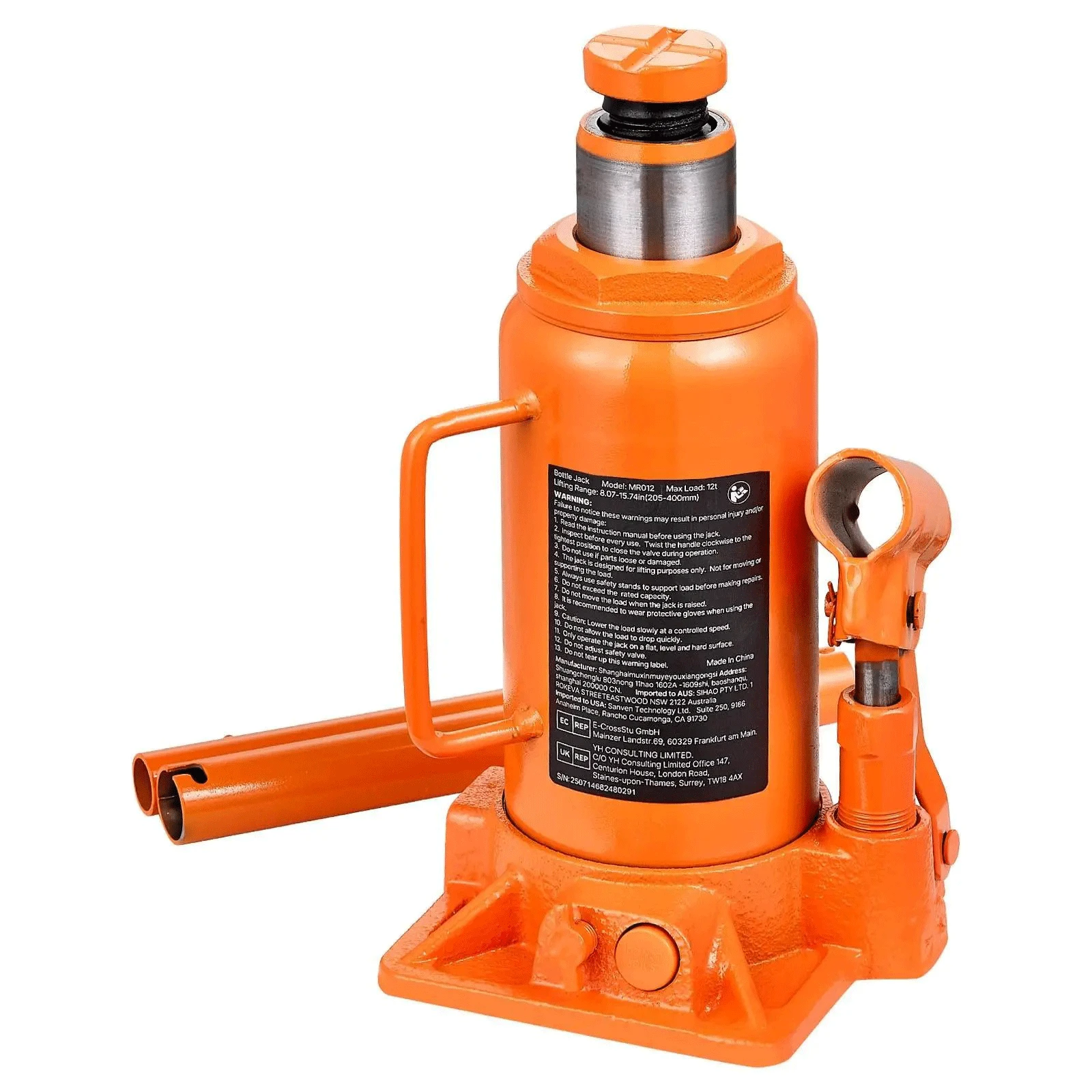 Hydraulic Bottle Jack 12Ton Ca - Welding Heavy Equipment ulasan dan harga