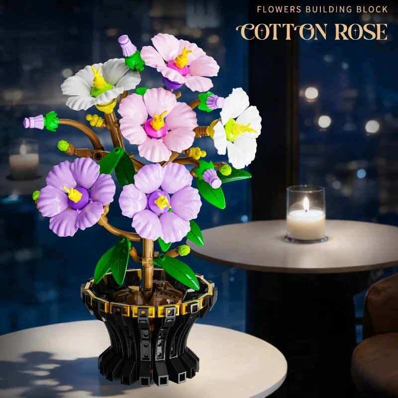 Creative Hibiscus Plum Blossom - Heavy Equipment Lego ulasan dan harga